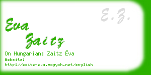 eva zaitz business card